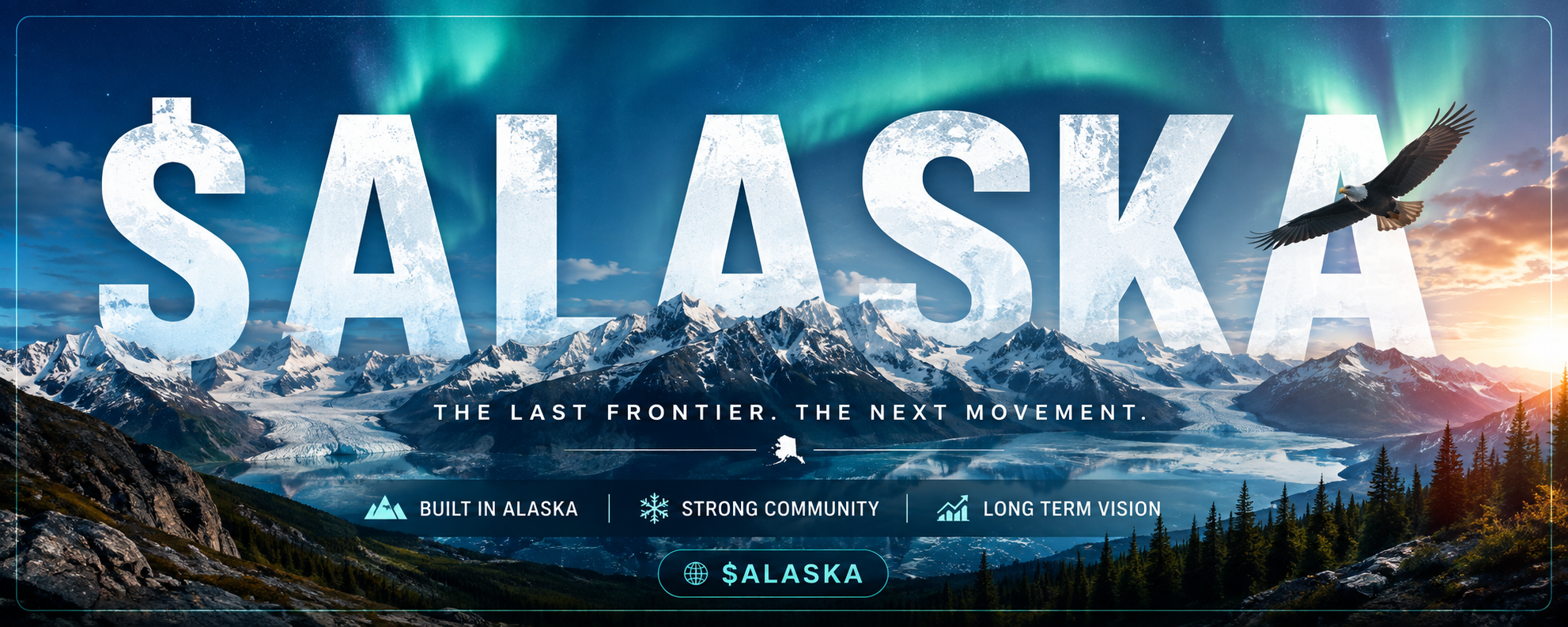 $ALASKA — aurora over the Alaskan mountains, the Last Frontier